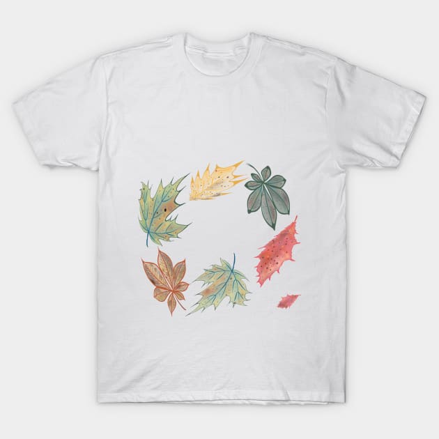 AUTUMN LEAVES T-Shirt by aroba